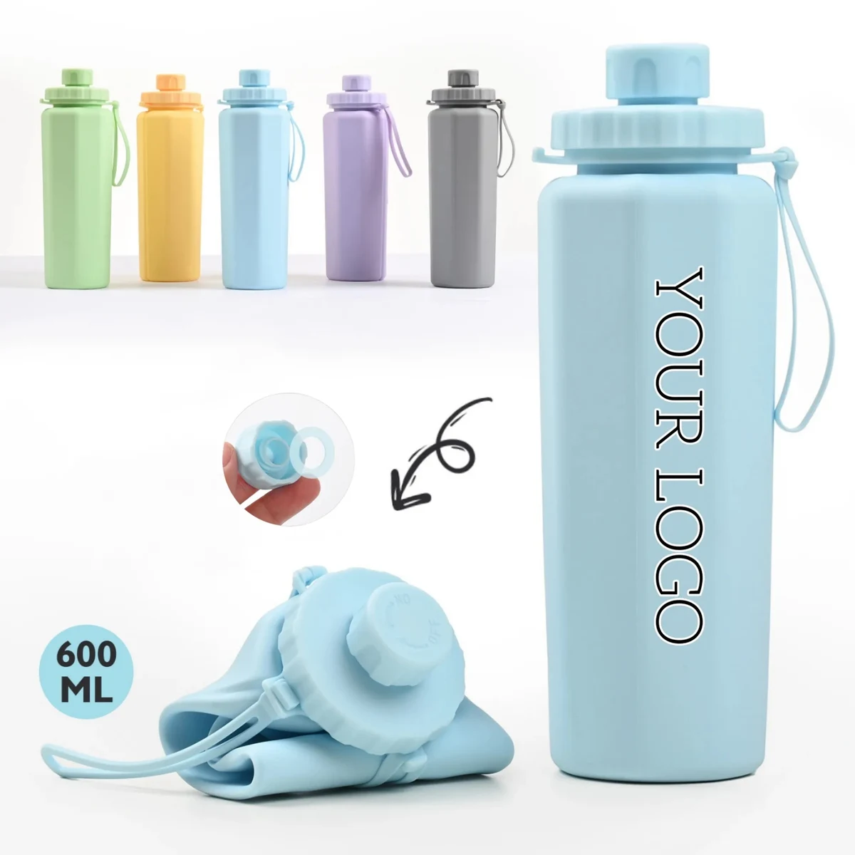 Eco-Friendly Collapsible Silicone Water Bottle 1