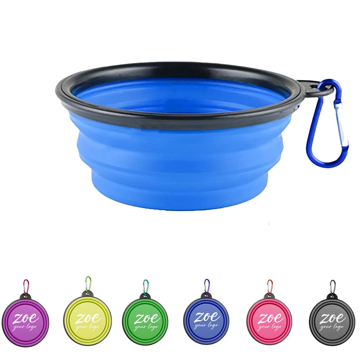 Silicone Folding Pet Dish With Clip 1