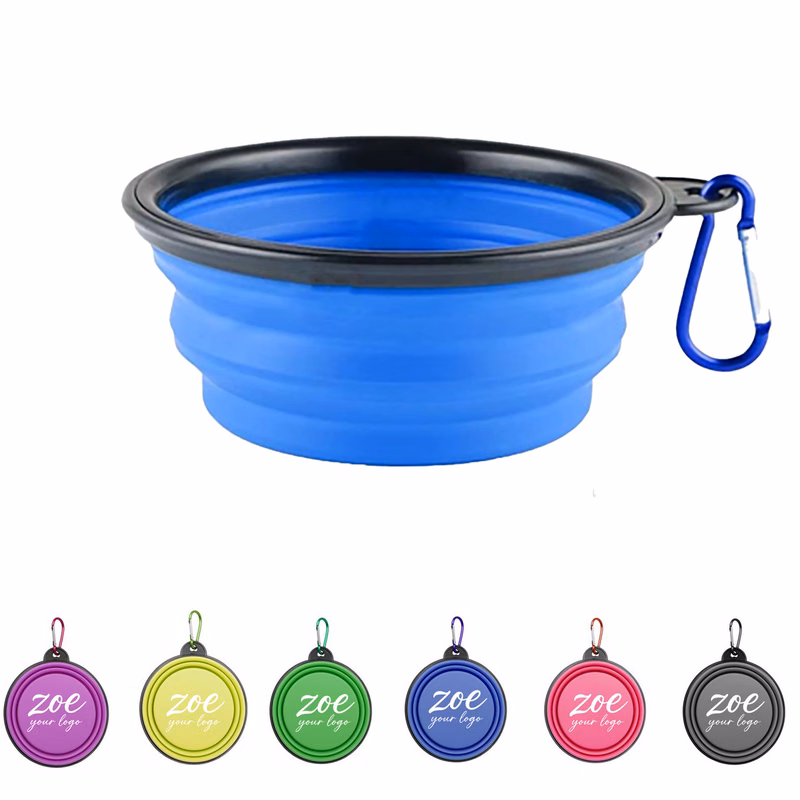Silicone Folding Pet Dish With Clip