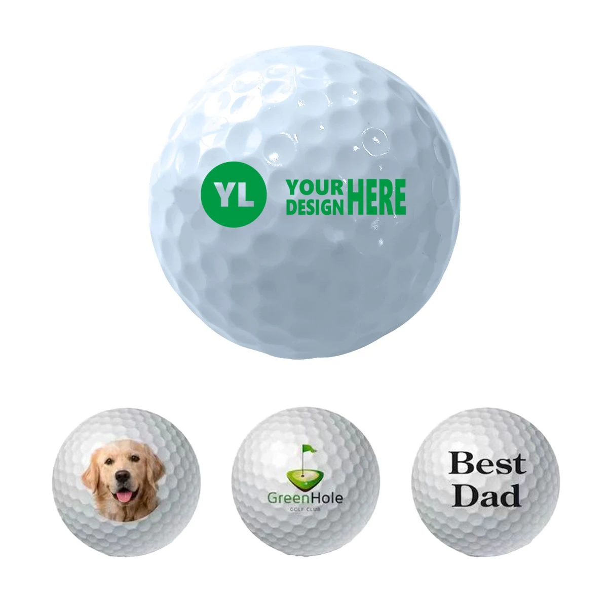 Color Printed Golf Ball 1