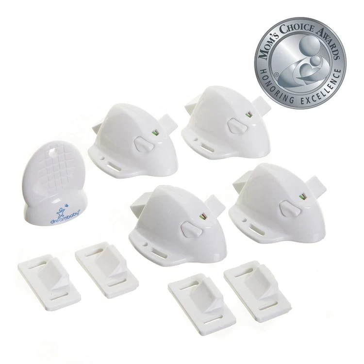 Magnetic Locks - Adhesive 4 Locks 1 Key 1