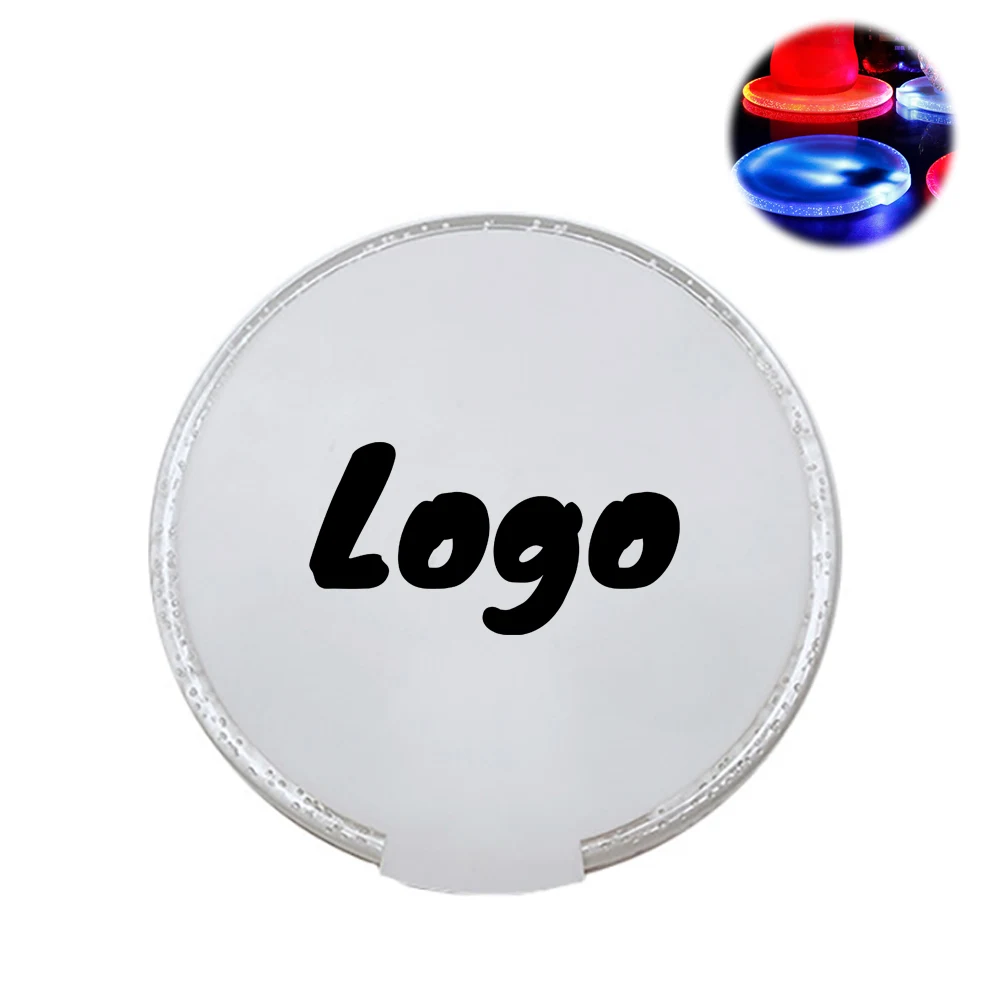 Acrylic LED Push-to-light Coasters 1