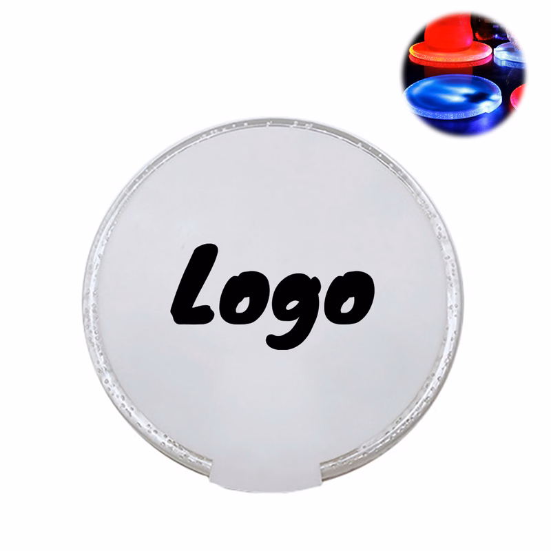 Acrylic LED Push-to-light Coasters