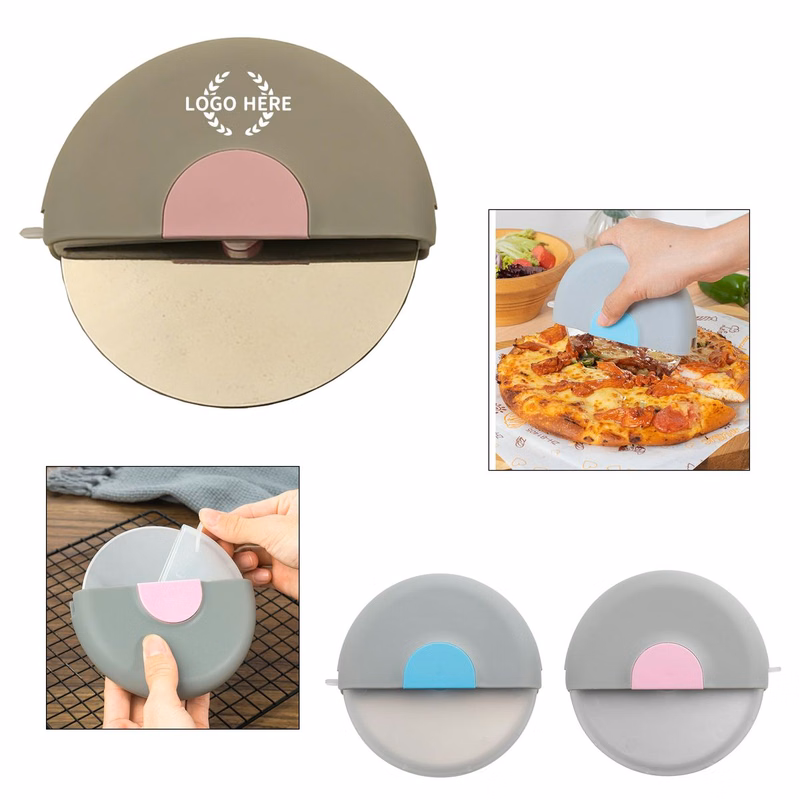 Circular Pizza Roller Knife With Protective Cover