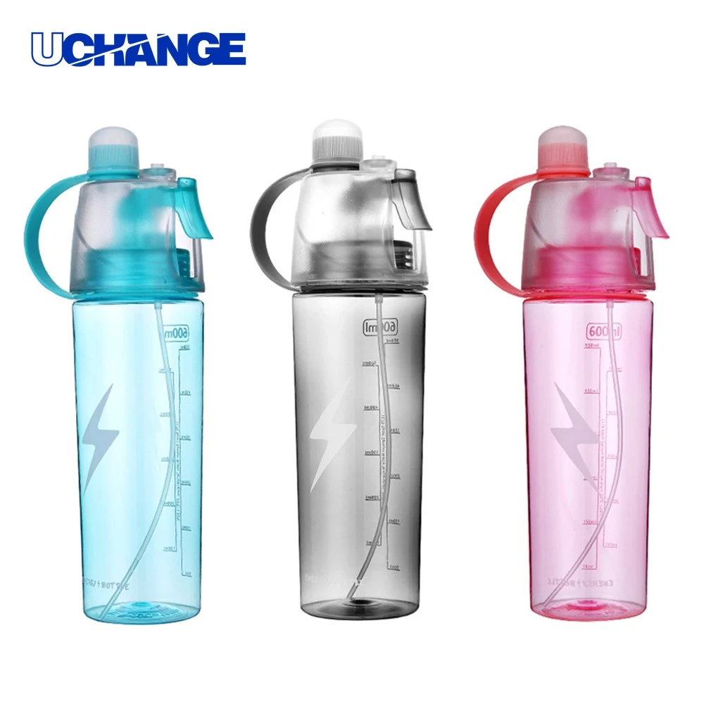 20oz Clear Spray Water Bottle 1