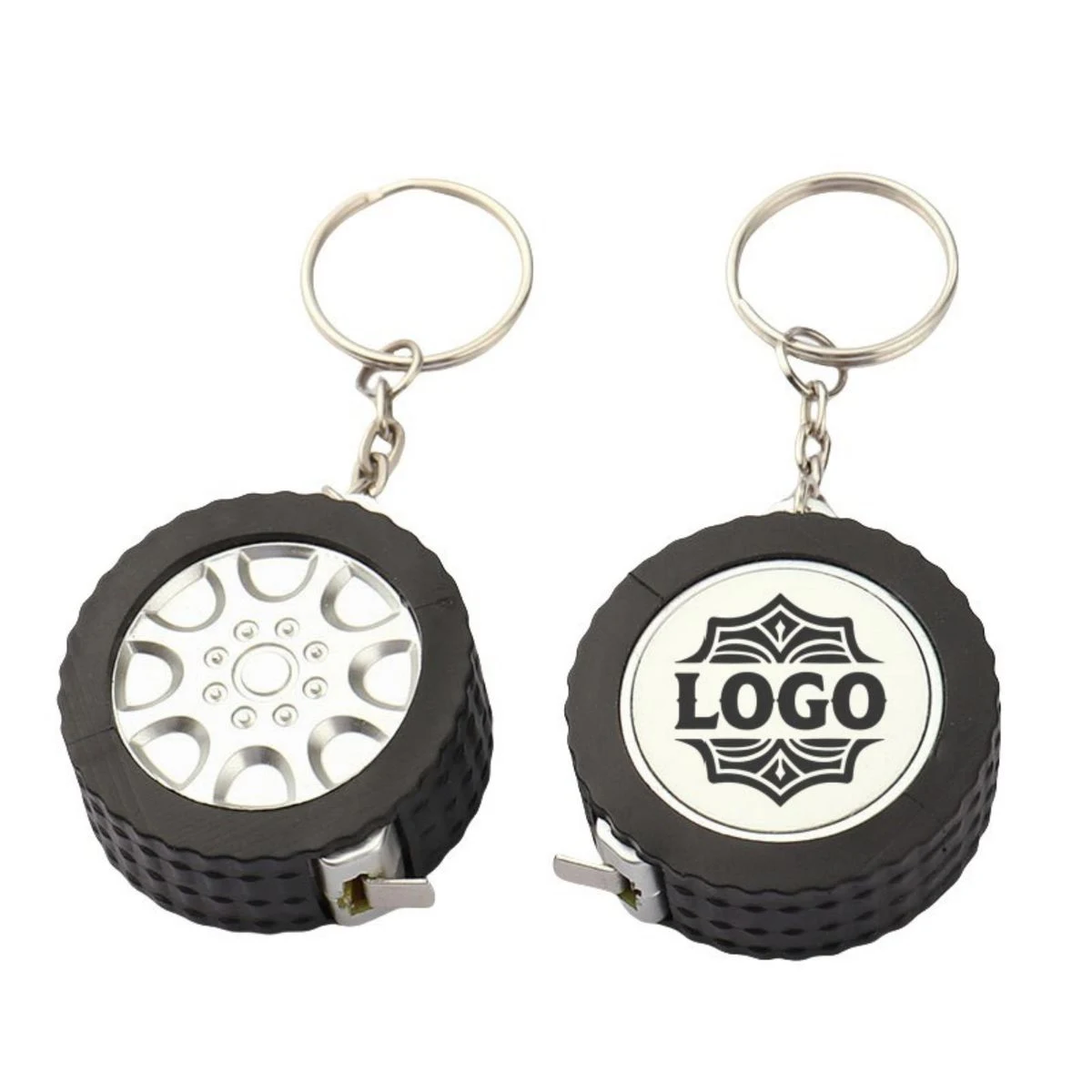 Portable Retractable Mini Tape Measure Keychain In Tire Shape 1