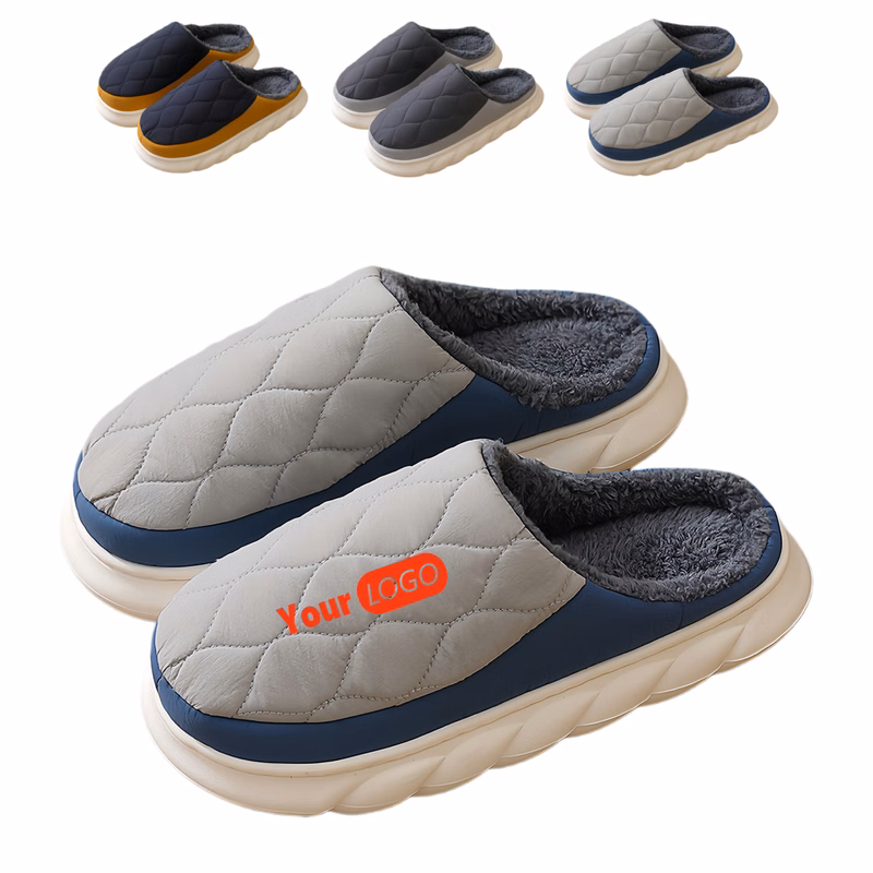 Winter Home Warm Waterproof Non-slip Slippers