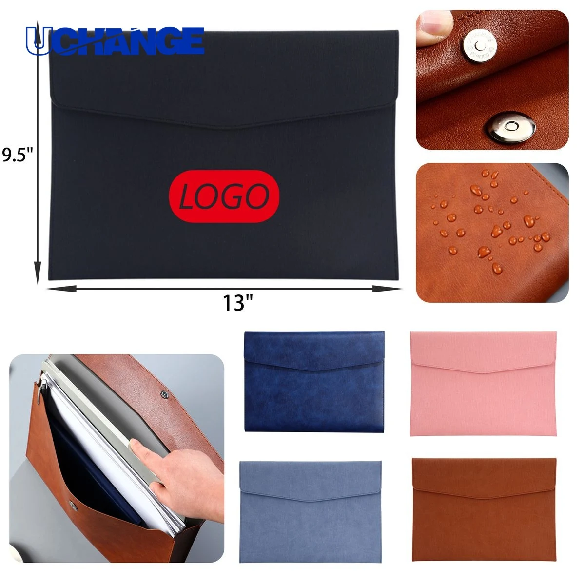 Stylish A4 Leather Business Folder Organizer 1