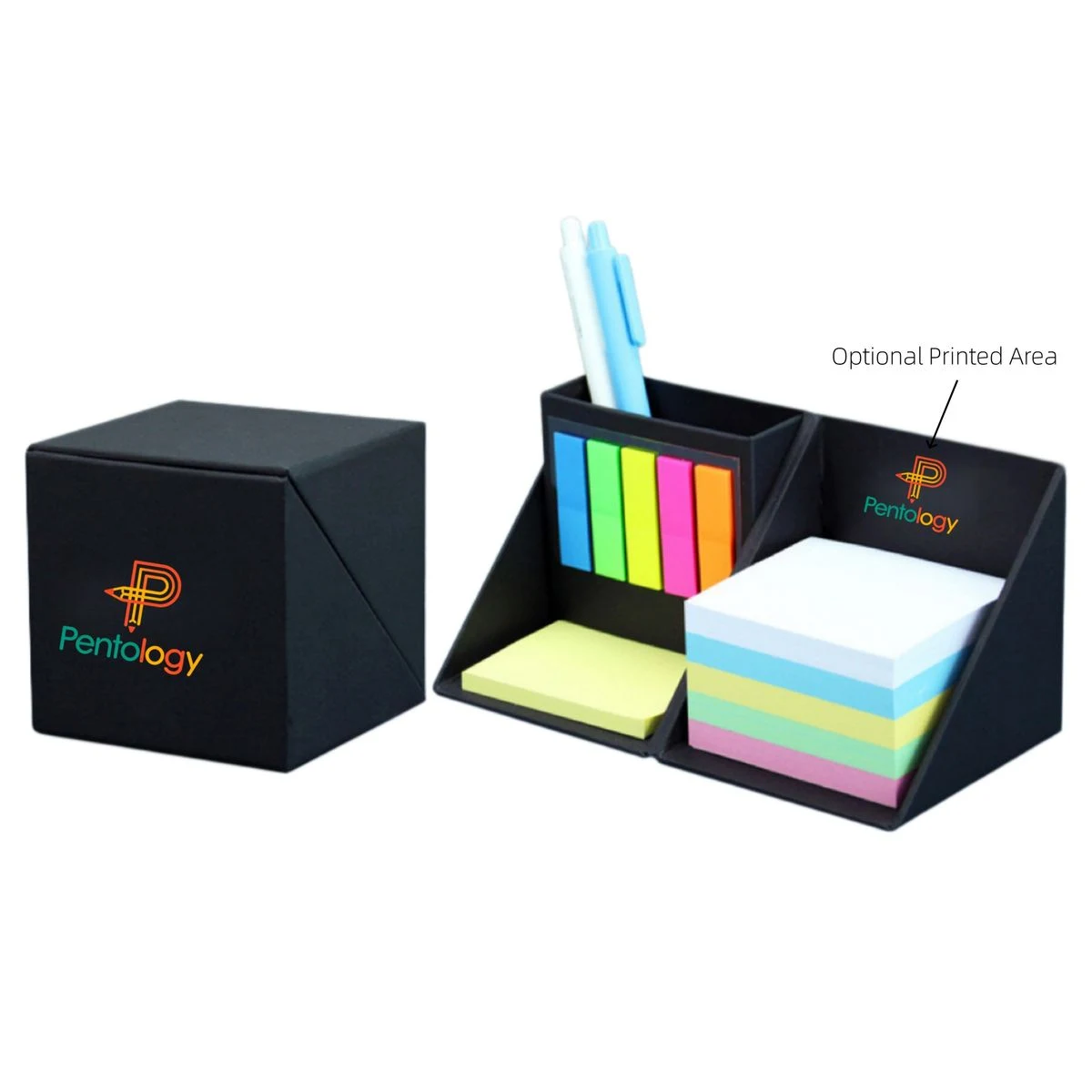 Multifunctional Desk Organizer with Sticky Notes & Pen Holder 1