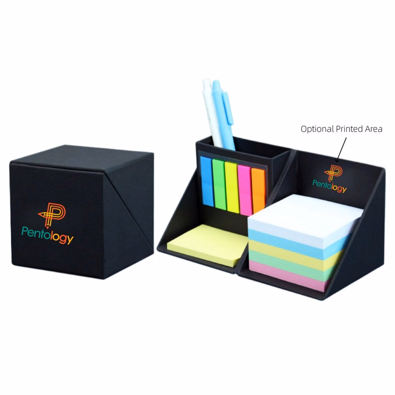 Multifunctional Desk Organizer with Sticky Notes & Pen Holder