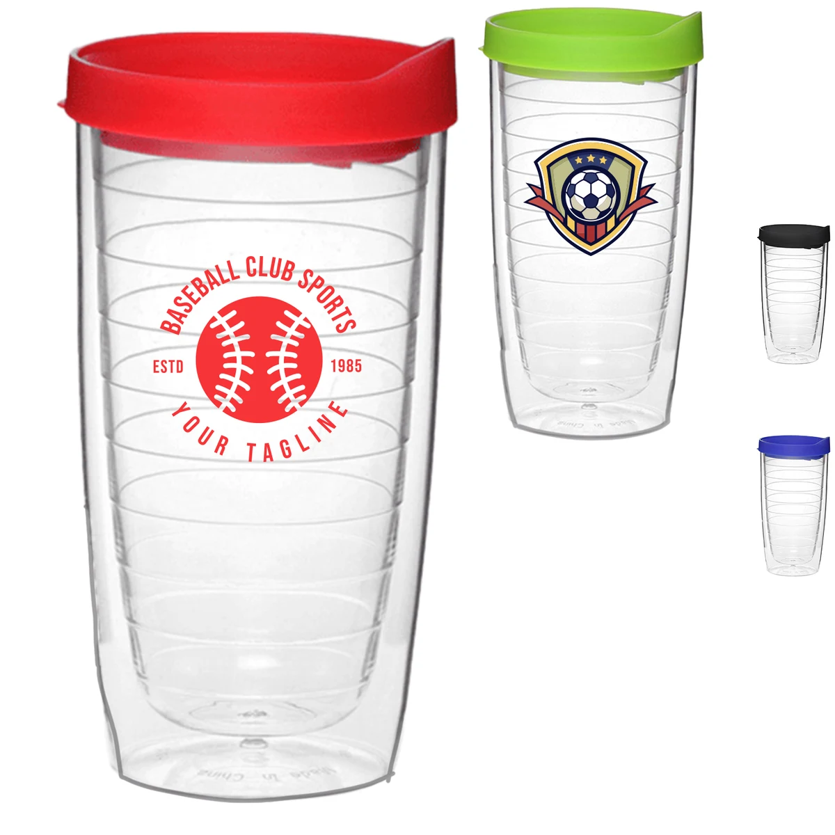 14 oz Double Wall Acrylic Tumbler w/ Custom Logo Travel Mug 1