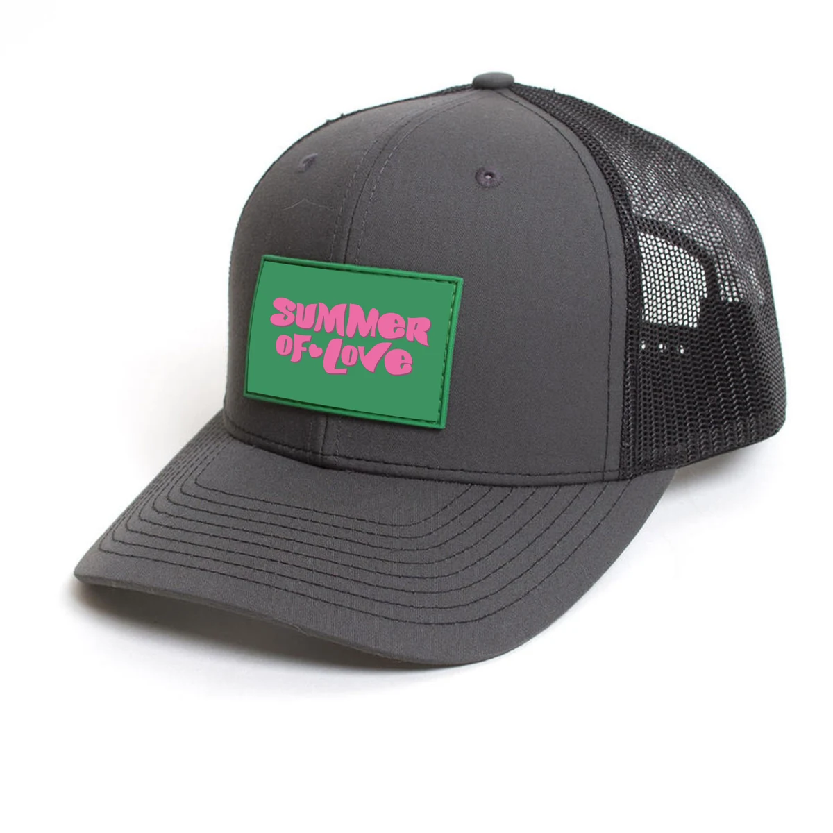 Mesh Back Trucker Hat with PVC Rubber Patch 1