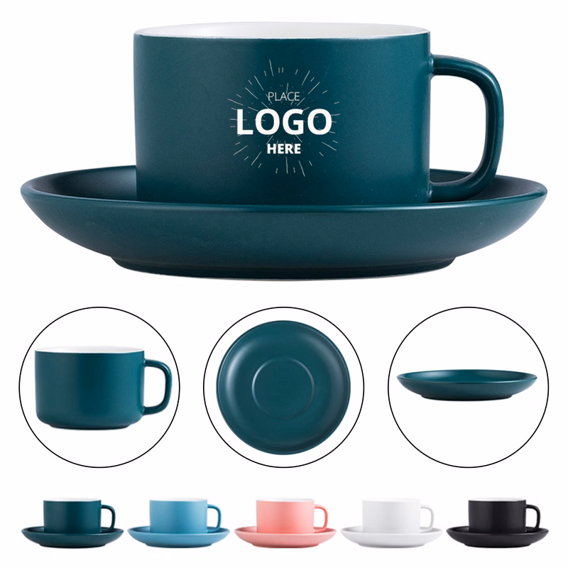 Ceramic Coffee Cup Saucer Set