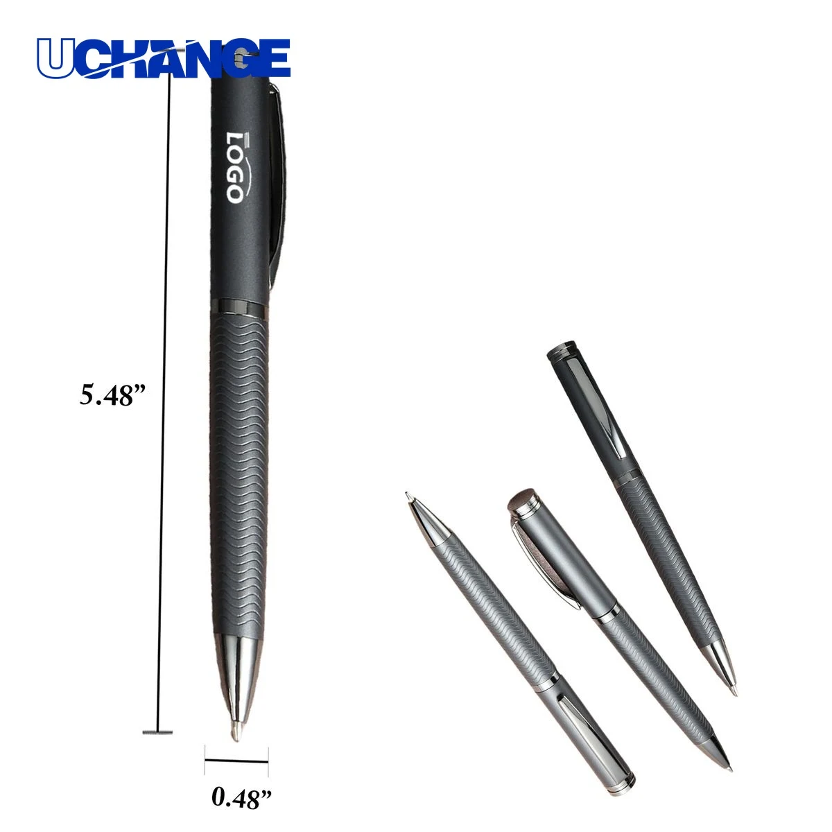 Elegant Metal Retractable Business Pen, custom pen with logo imprint 1