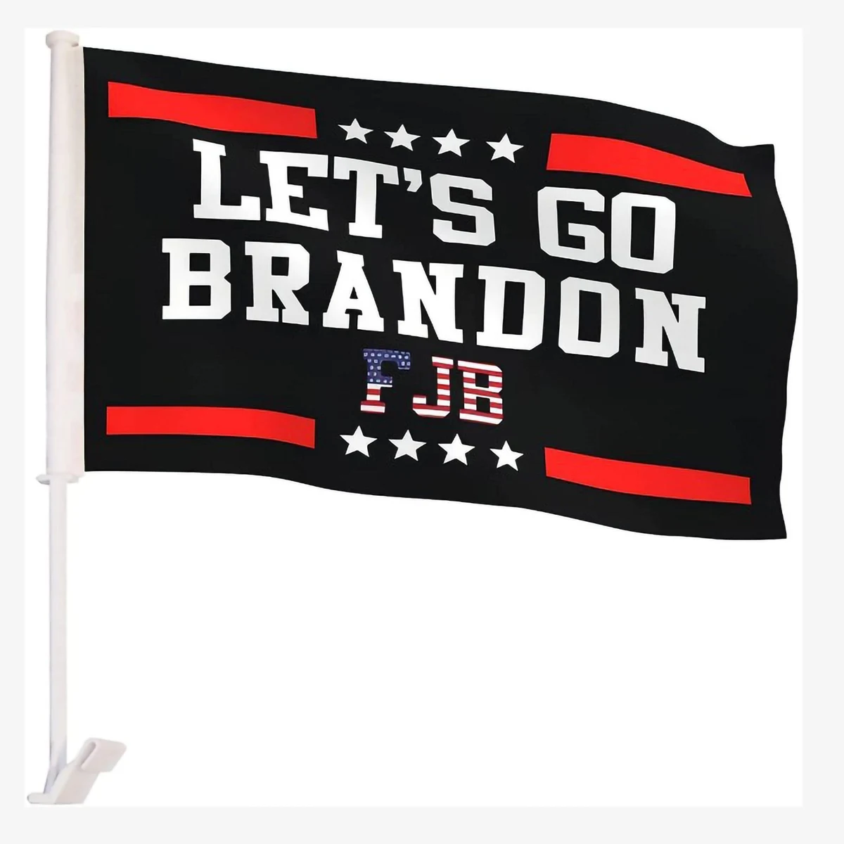 18" X 12" Single-Sided Printed Car Window Flag Clip 1
