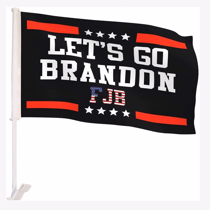 18" X 12" Single-Sided Printed Car Window Flag Clip