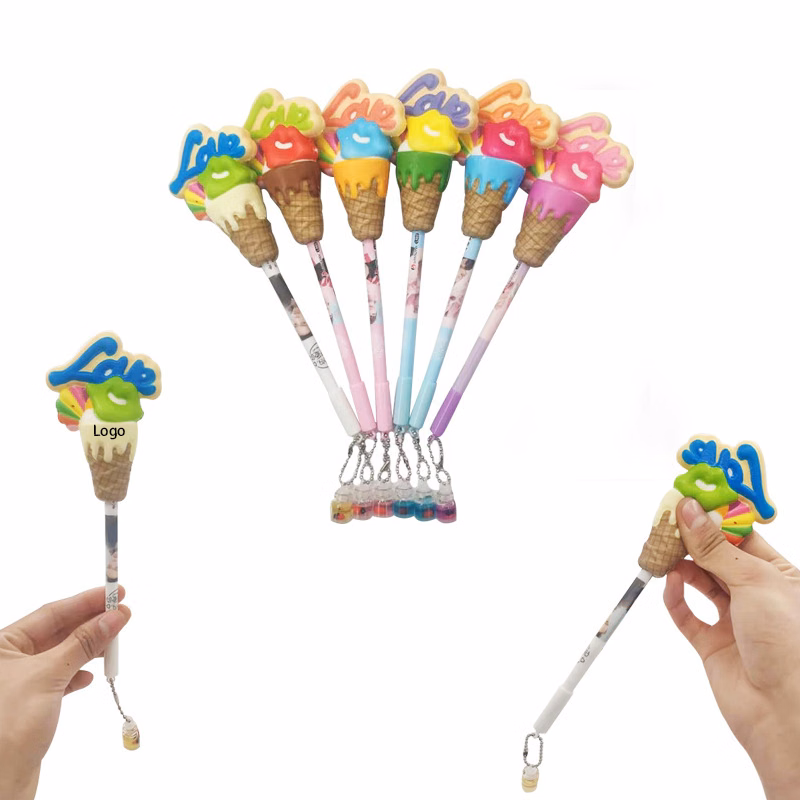 2 in 1 Ice Cream Ball Pen and Squeeze Toy