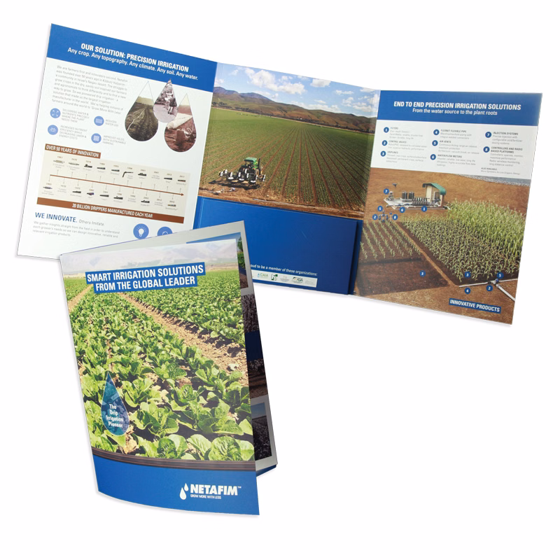 Three Panel Presentation Folder Printed Full Color