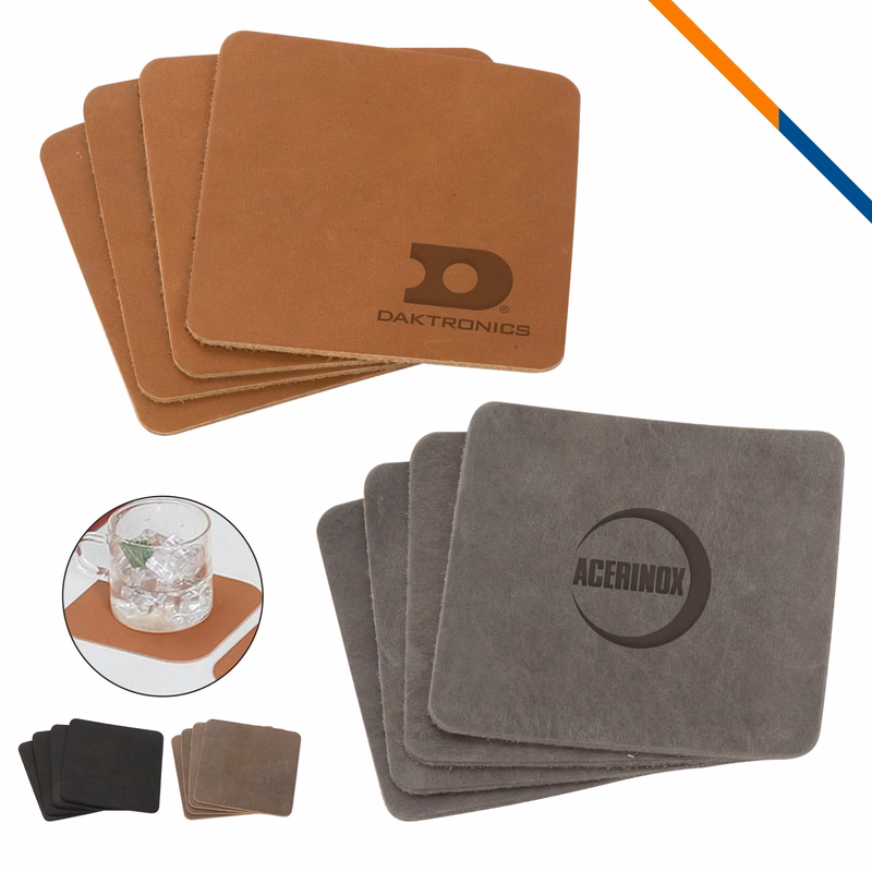 SipRest Leather Coaster Set