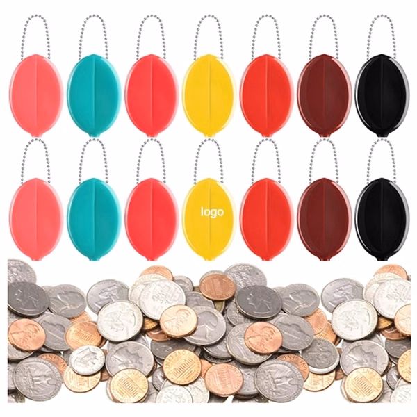PVC Coin Purse Change Holder Chain Pouch
