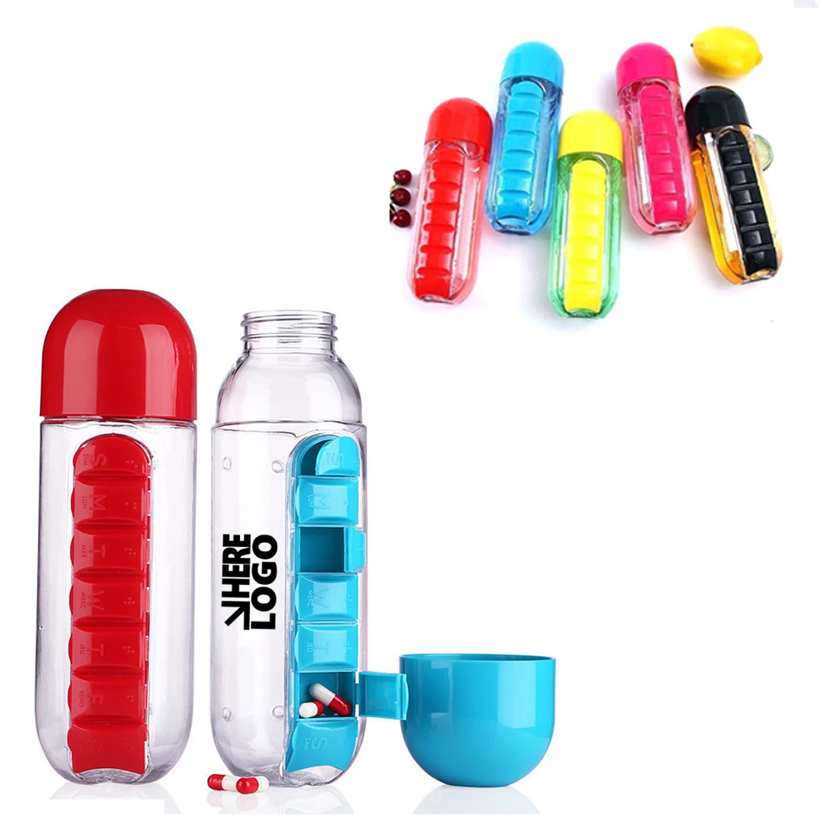 20oz Versatile Water Cup Incorporating A Pill Holder 1