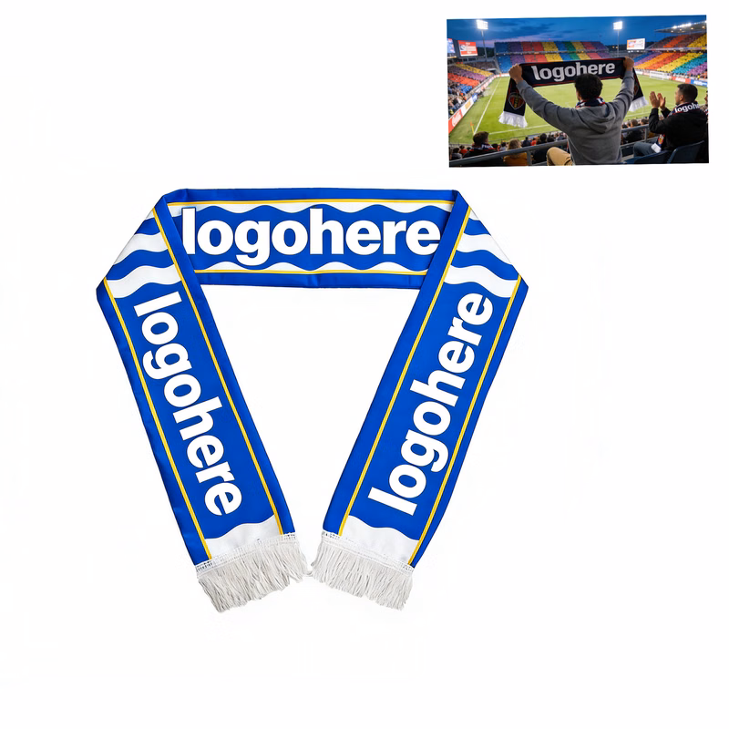 MOQ 50 Elastic Plush Cheering Scarf for Sporting Events