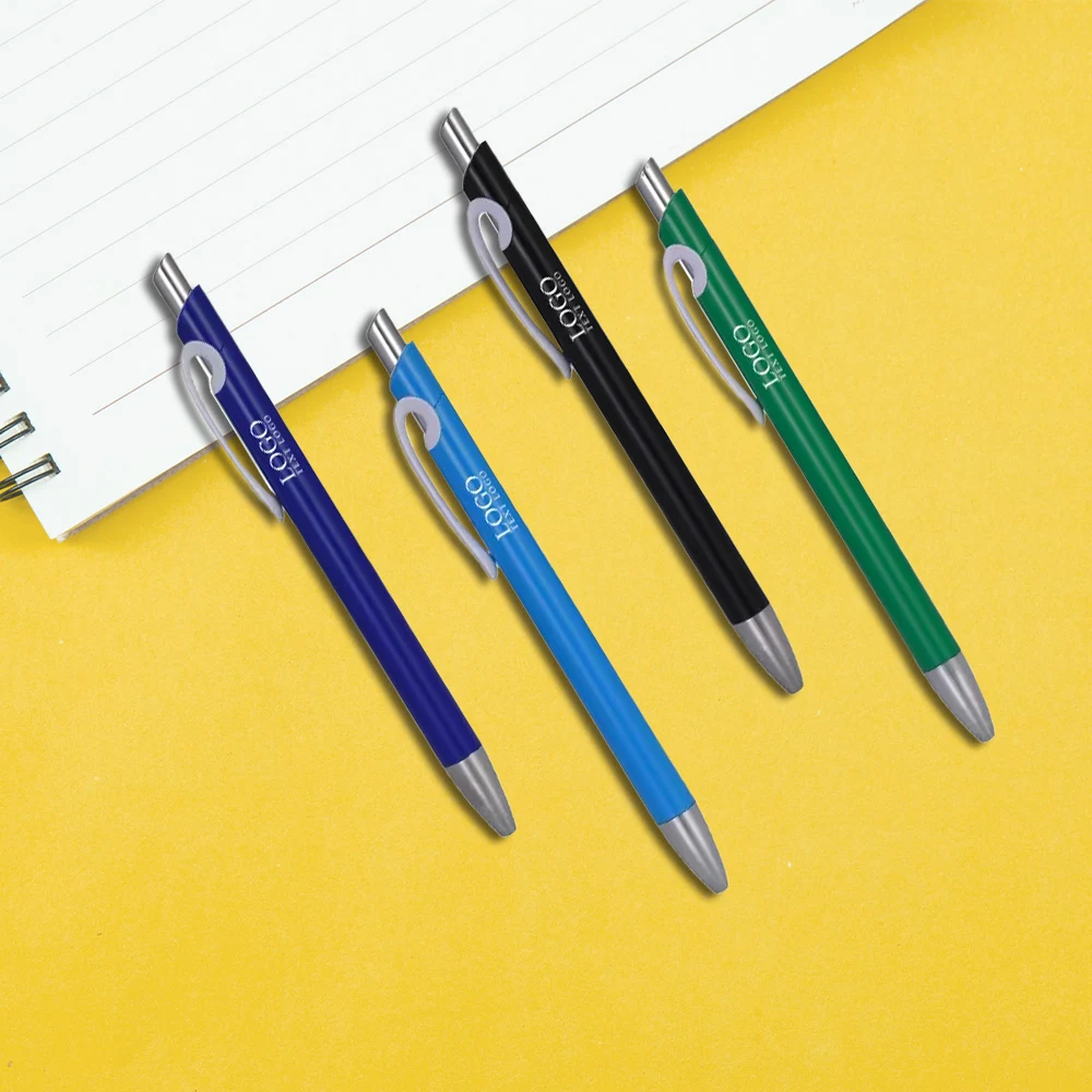 Solid Plastic Ballpoint Click Pen 1