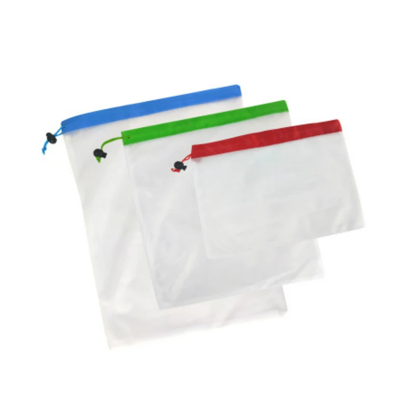 Reusable Mesh Drawstring Bag For Fruits 1