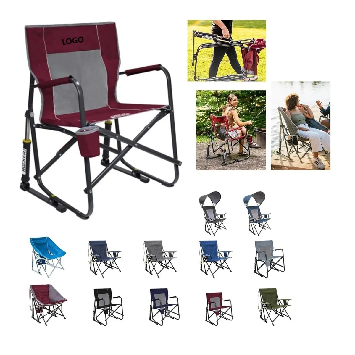 Outdoor Camping Chair 24" x 25" x 34.8" 1