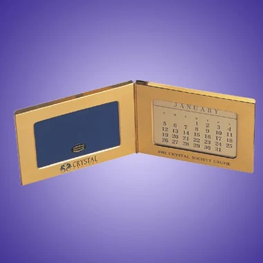 brass rectangular double picture frame ( 5" x 3" ) 1