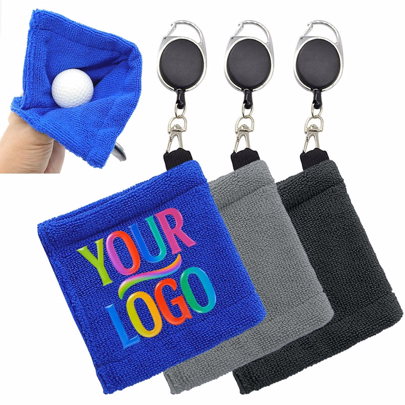 Retractable Microfiber Golf Club Cleaning Towel
