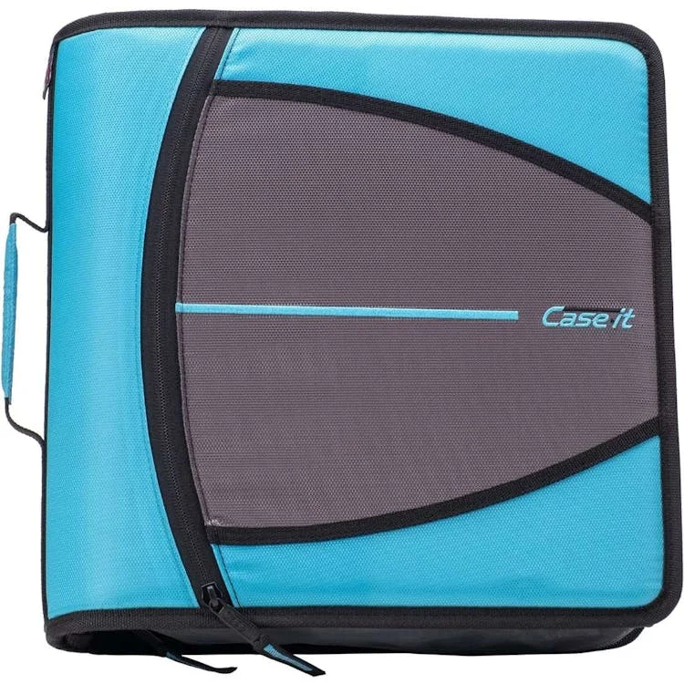 Case-It Mighty Zip Tab Binder - Teal 3" 1