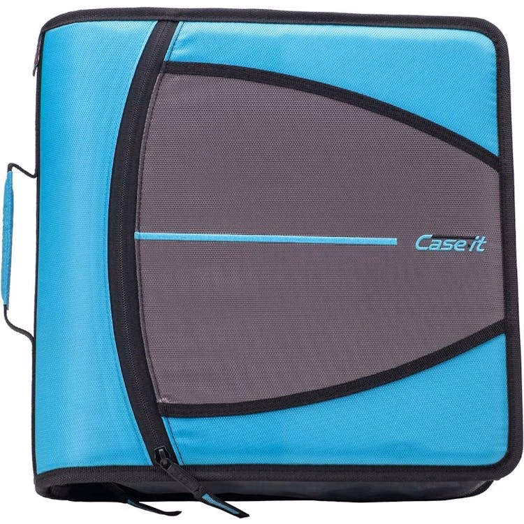 Case-It Mighty Zip Tab Binder - Teal 3"