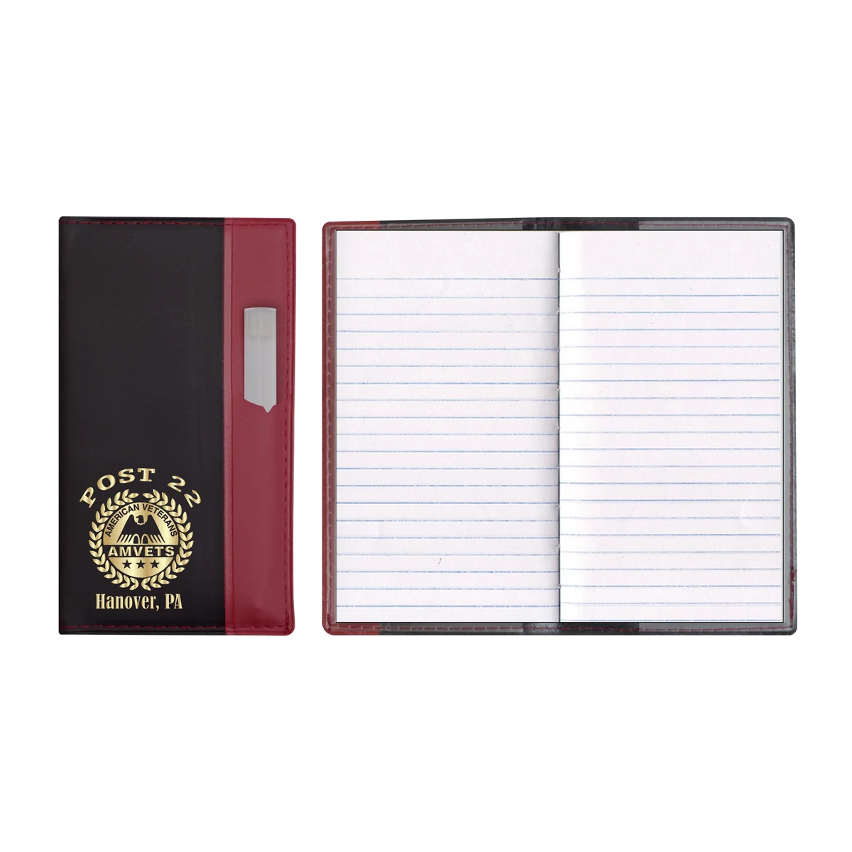 Lafayette Series Soft Cover 2 Tone Vinyl Tally Book W/ Clear Pen 1