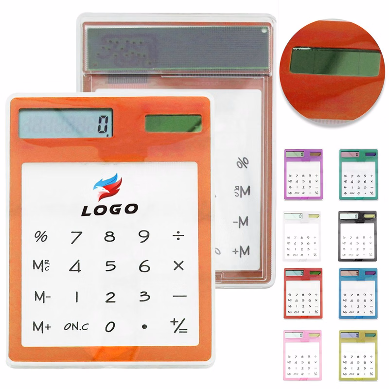 Slim Solar Calculator ?C Clear Lightweight Design MOQ 50