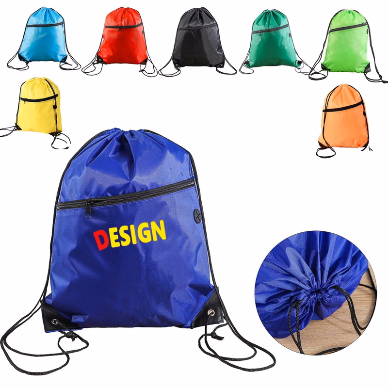 Polyester Drawstring Shoulder Storage Pouch
