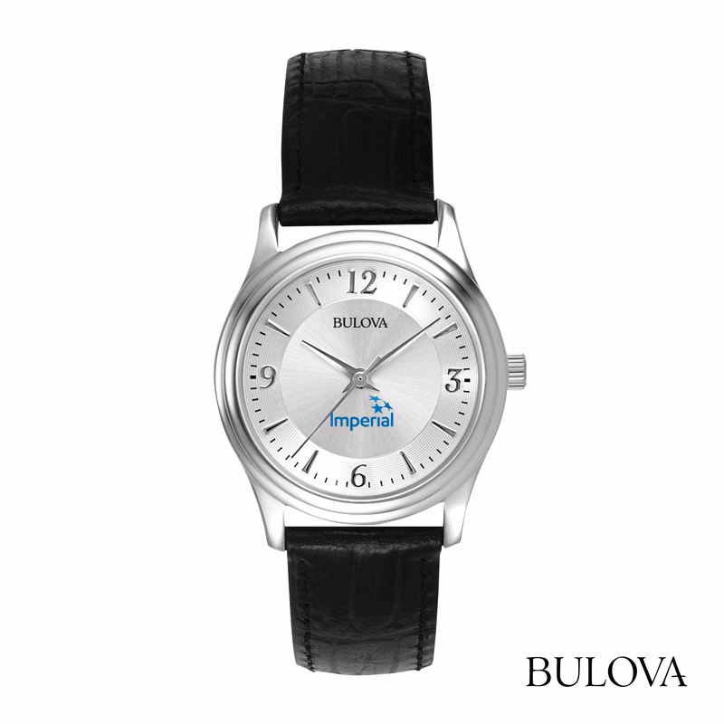 Bulova® Ladies Leather Strap Watch