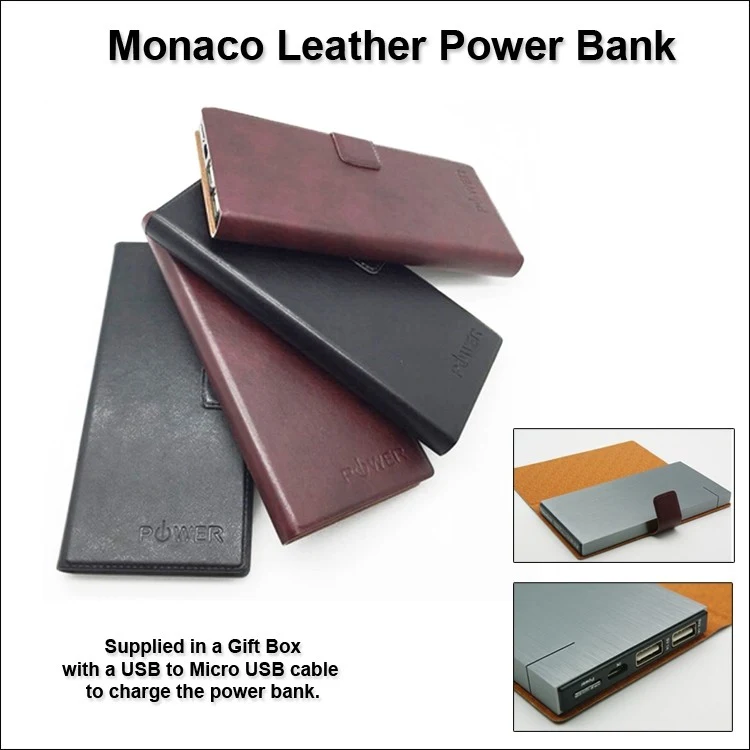 Monaco Leather Power Bank 8000 mAh 1