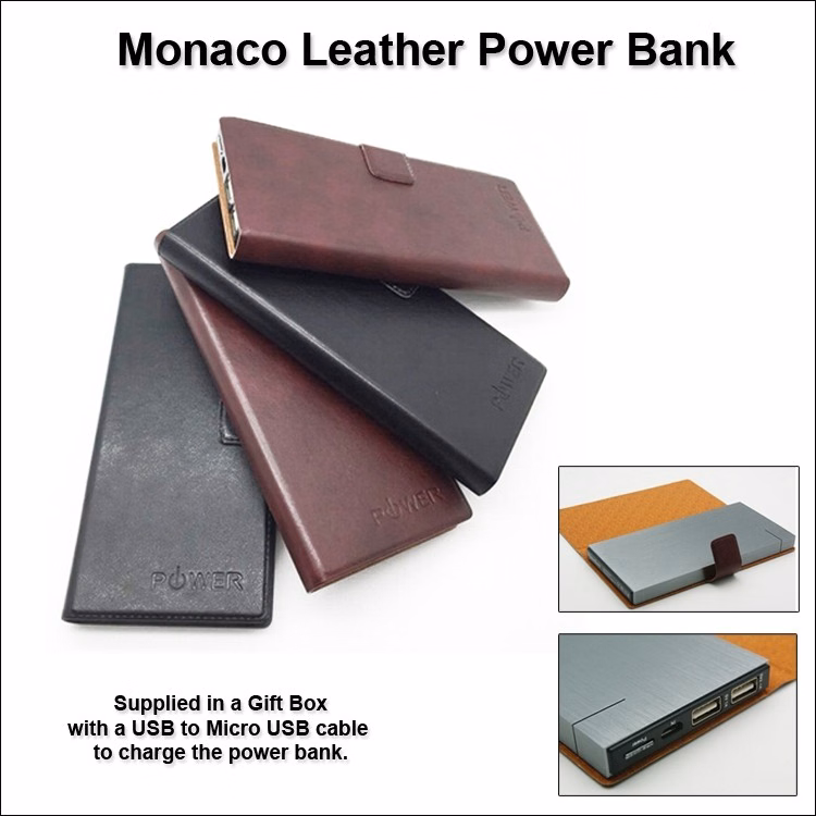 Monaco Leather Power Bank 8000 mAh