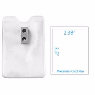2.63" W x 3.92" H - Vertical Clear Vinyl Badge Holder (Blank)