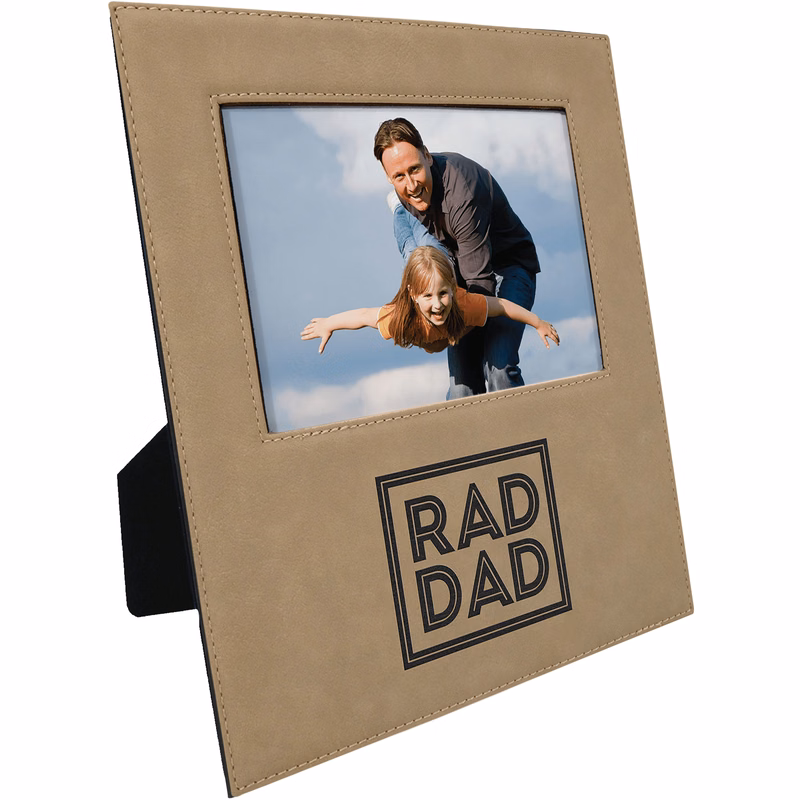 5" x 7" Light Brown Leatherette Photo Frame