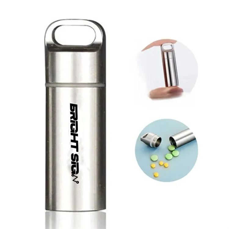 Emergency Capsule Pill Box Keychain 1