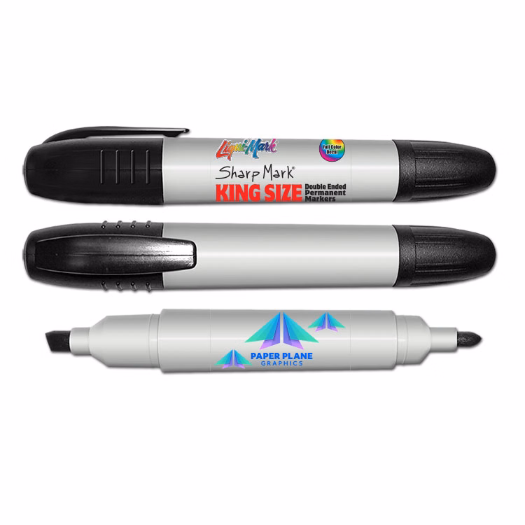 King Size Double Ended Jumbo Permanent Marker with Full Color Decal