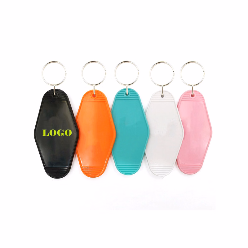 Rhombus Plastic Hotel Keychain Motel Key Tag MOQ100