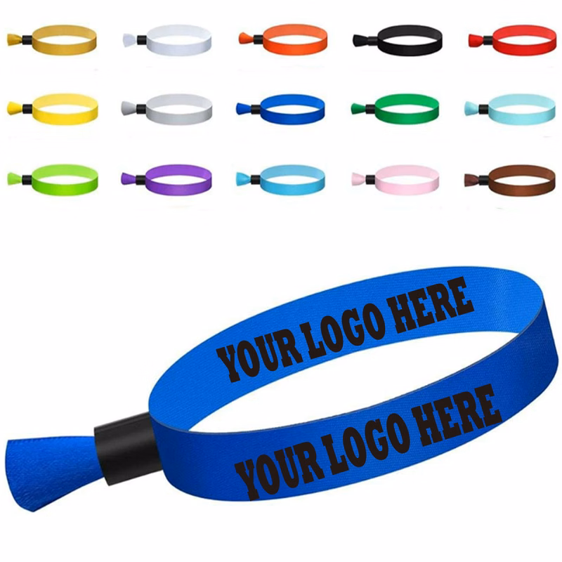 Event Woven Wristbands ®C Sublimated Design with Locking Bead