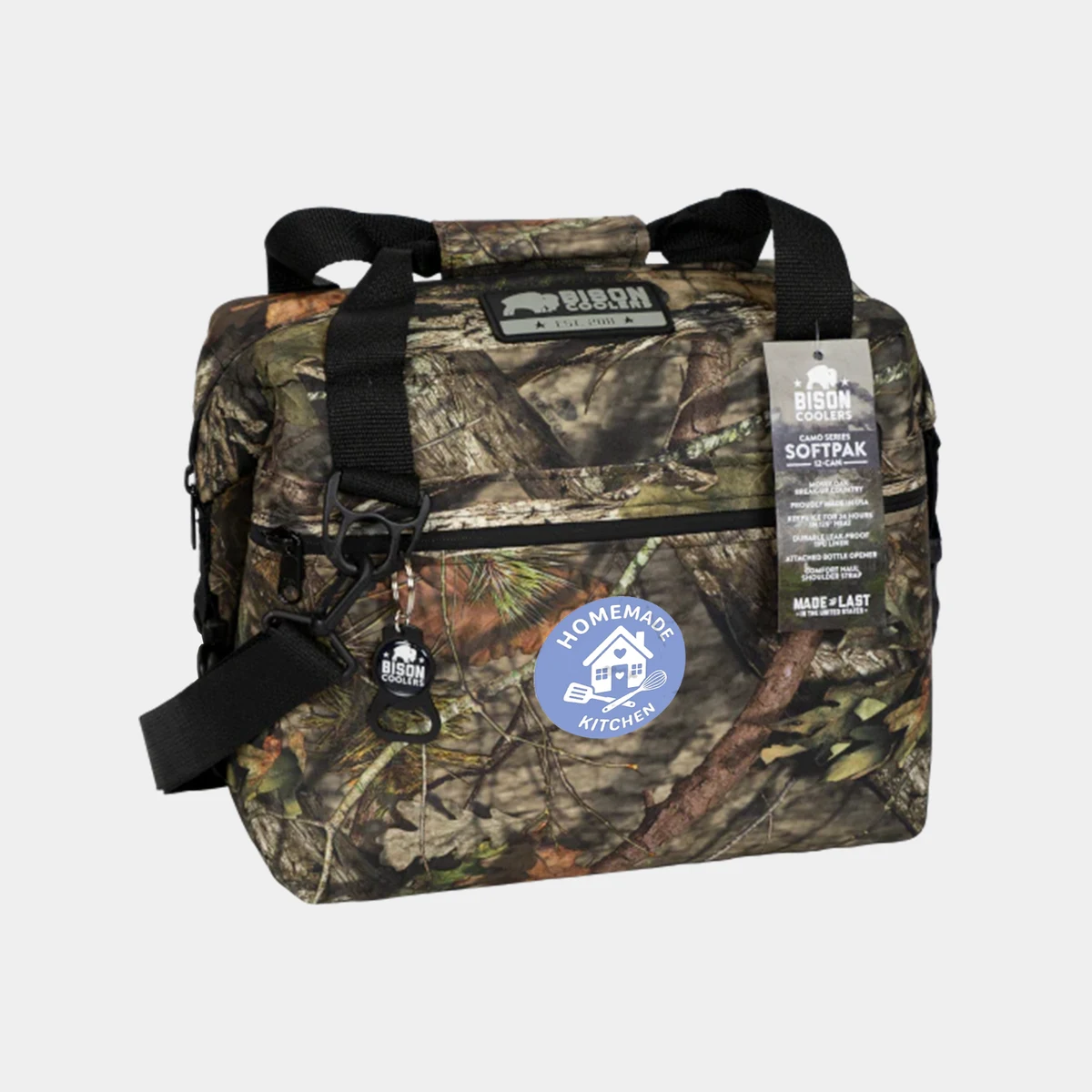 Mossy Oak® 12-Can Bison® USA-Made SoftPak Cooler Bag (13" x 8" x 11") 1