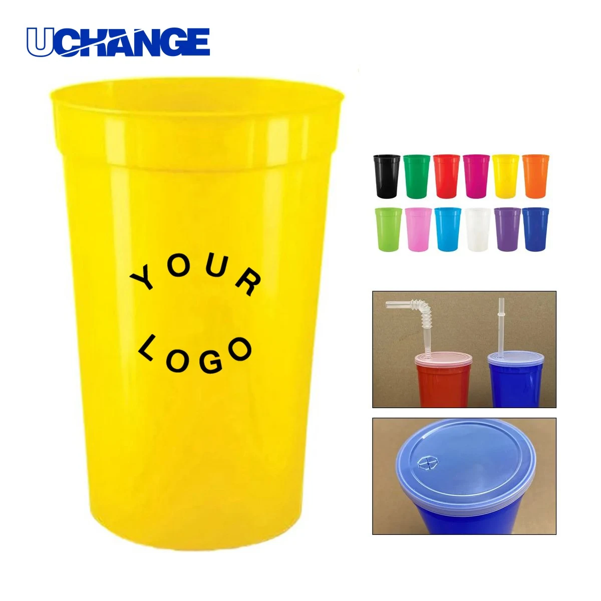 Reusable Plastic Stadium Cup 16oz for Outdoor Use 1