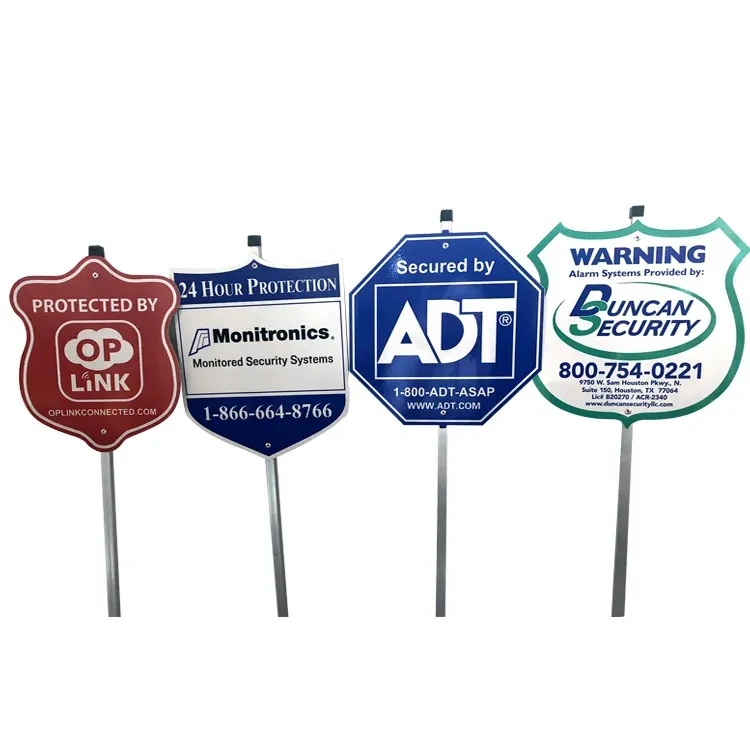 Aluminum Custom Warning Sign with Stake 1