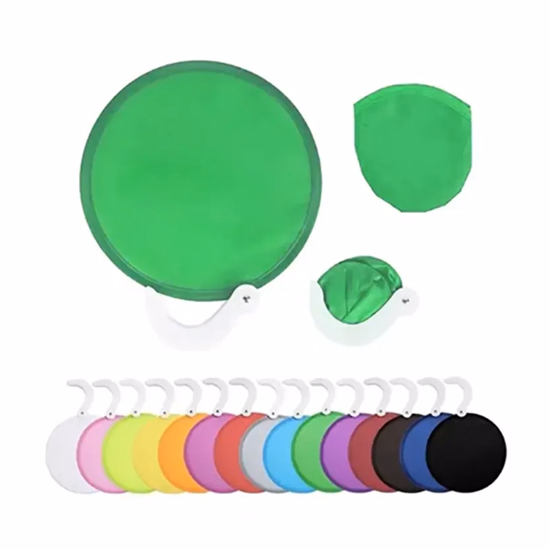 Custom round foldable frisbee fan