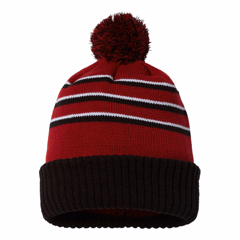 Pom Cuffed Knit Beanie